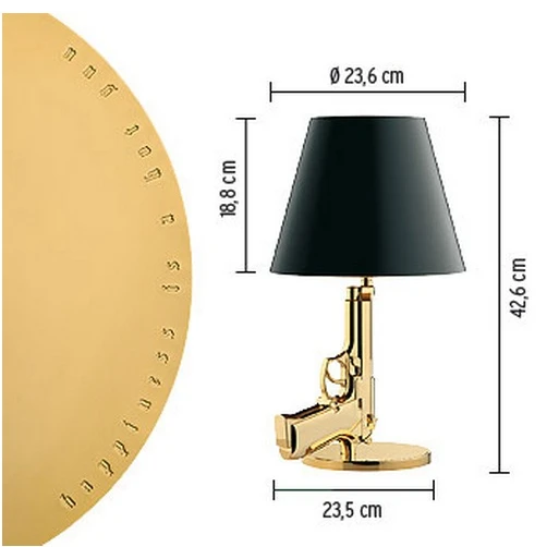 Gun Bedside Tafellamp Goud - Flos - Koop Online 6 Gun Bedside Tafellamp Goud - Flos - Koop Online - Afbeelding 4