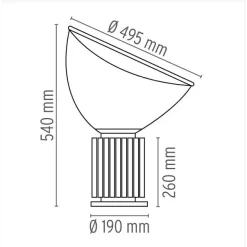 Taccia Glas Tafellamp Zwart - Flos - Koop Online -Flos-NL 820090008579020taccia20bordlampe20glas20plast20sort flos 4